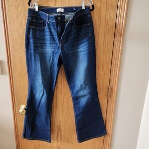 LOFT Blue Flare Wide Leg Jeans with Timeless Appeal